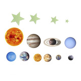Sticker Para Pared Planetas Y Estrellas Luminicentes