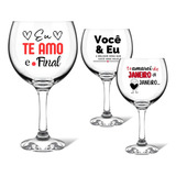 Taça Gin Personalizada 630ml Vidro Frase Aniversario Casal