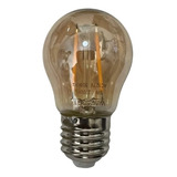 10 Focos Vintage Mini Globo Edison Led G45 Ámbar 5w= 50w E27