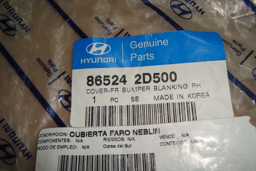 Tapa Faro Neblina Derecho Para Hyundai Elantra 2008-2012 Foto 3