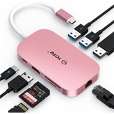 Hub Usb C, Hub Tipo C 9 En 1 Con Puerto Ethernet, Usb C A Hd