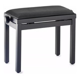 Banqueta Taburete Piano Regulable Madera Stagg - Negro