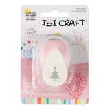 Perforadora Artistica 16 Mm Arbol De Navidad Ibi Craft Color Rosa Y Blanco