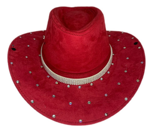 Chapéu Cowboy Ana Castela Rosa Personalizado Com Pedraria