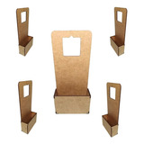 Kit 5pcs Porta Carregador Celular Suporte Parede Tomada Mdf 