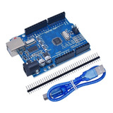 Placa Atmega328p Smd Compativel Com Arduino Uno R3 C/cabo