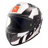 Casco Integral Moto Mt Targo Pro Biger B0 Blanco Rpm