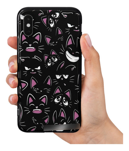 Funda Para iPhone En Todos Los Modelos Gato Caritas.