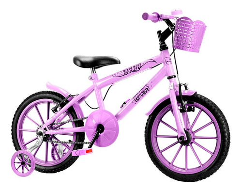 Bicicleta Aro 16 Forss Bella Com Rodinhas Branco Mcz18