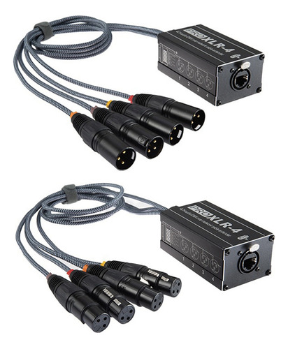 1 Par Xlr Macho/hembra, 4 Canales, Snake, 3 Pines, Xlr/dmx A