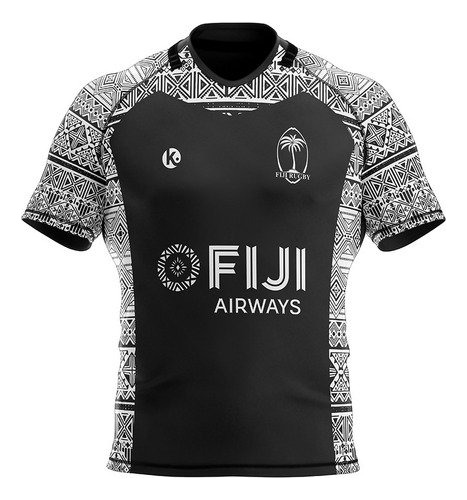 Camiseta Rugby Fiji Oceania Maori Black Test Match Niños