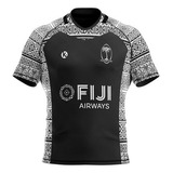 Camiseta Rugby Fiji Oceania Maori Black Test Match Niños