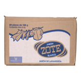 Caja Jabón De Lavandería Zote Blanco 60 Piezas De 100g C/u