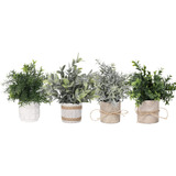 Pengyee Topiarios Artificiales De Plantas Y Flores, 4 Piezas