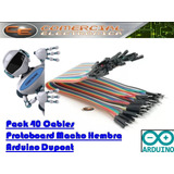 Arduino Cable Dupont P/protoboard Macho Hembra 40p -30cm 