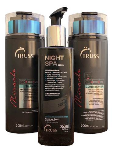 Truss Miracle Shampoo Condicionador 300ml +night Spa 250ml