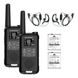 Handy Gadnic Walkie Talkie X2 3 Niveles 22 Canales Clima Color Negro
