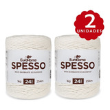 Barbante Spesso Euroroma 24 Fios Cru 1kg 254m - Kit 2 Und