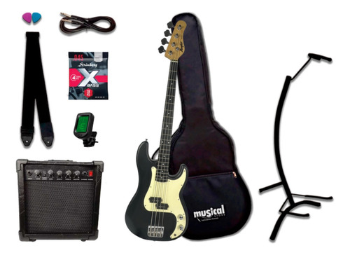 Contrabaixo Memphis Mb-40 Bks Awh Kit Std Completo