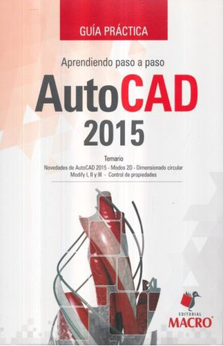 Aprendiendo Paso A Paso Autocad 2015, De Carranza Zavala, Oscar. Editorial Empresa Editora Macro, Tapa Blanda En Español, 2015