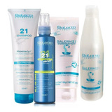 Kit Salerm 21  X4: Shampoo +acondicionador +crema +express