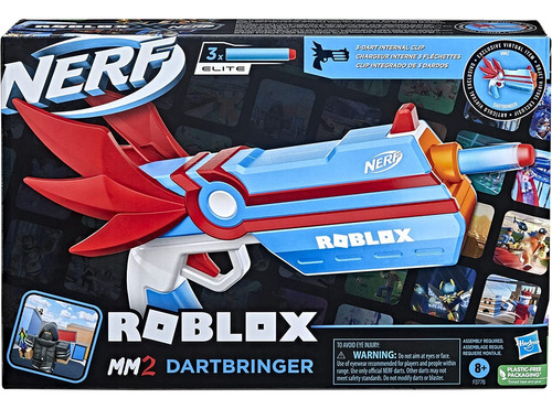 Nerf Roblox Mm2 Dartbringer Lanzador Con 3 Dardos