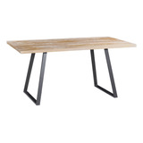 Mesa Jantar Ogleary 160cm Grafite/driftwood - Gran Belo