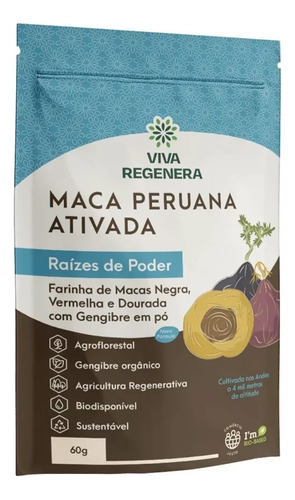 Maca Peruana Negra Vermelha Dourada C Gengibre Viva Regenera