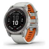 Smartwatch Garmin Fenix 7 Pro Zafiro 47mm 1.2in Caixa 47mm  Cinzento-nublado, Pulseira  Cinza/laranja