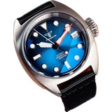 Relógio Automático Tandorio Novo 36mm Azul Máq. Seiko