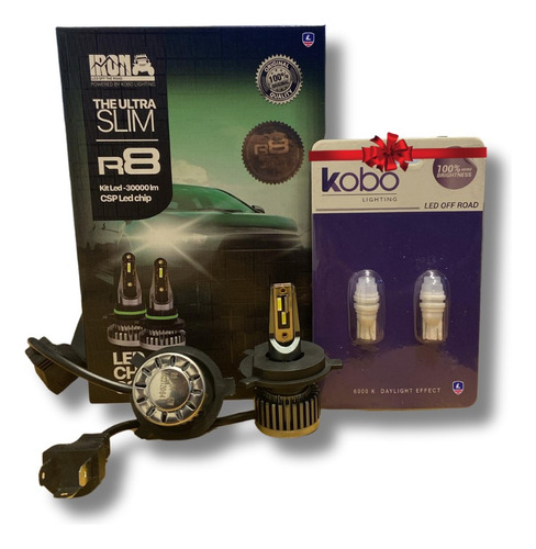 Kit Cree Led R8 Chip Csp Sin Cooler Auto Camioneta + Luz T10