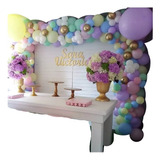 Globos Arco Decoracion Morado Encanto Unicornio Arcoiris