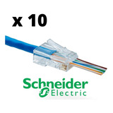 Ficha Rj45 Categoria 6 Pasante Schneider P Cable Red Utp 