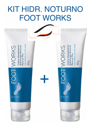 Kit C 2: Creme Noturno Pes Avon Foot Works 80g Cada