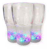 75 Pza Vaso Plástico Duro Reutilizable De Fiesta Con Luz Led