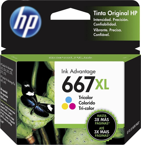 Cartucho Hp De Tinta Tricolor Hp 667xl Original 3ym80al