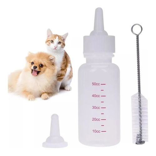 Kit Mamadera Para Gatitos O Perritos Cachorros Con Limpiador