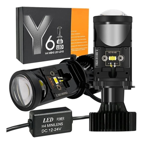 Bombillo Led Y6 H4 Proyector/lupa Moto/carro Baja/alta