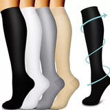 4 Pares De Calcetines De Compresión Para Mujeres Y Hombres D