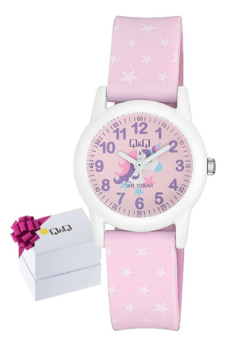 Reloj Q&q Niña Unicornio Núm.manecillas Contra Agua P/nadar