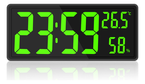Reloj De Pared Digital Led, Pantalla De Dígitos Grandes, Ofi