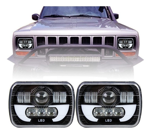 6x7 Faro Led De Proyector 5x7 Hi/lo Haz Sellado Camione Jeep