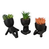 Set De 3 Plantas Artificiales Pequeñas Para Plantas Suculent