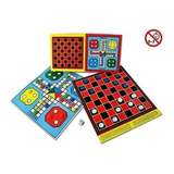 Juego De Mesa Ludo Damas Ajedrez 3 En 1 Juego Familiar