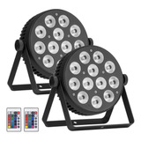 Riukoe - Par De Luces Led Slimpar Rgbw Para Dj, Luces De Esc