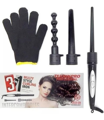 Buclera Profesional Teknikpro Multy Style Curling 3 En 1