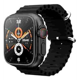 Relógio Smartwatch Hw9 Ultra Max Serie 9 Tela Amoled 2.2 Cor Da Caixa Black Titanium/pulseira Preta