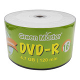 Disco Virgen Dvd-r Greenmaster Imprimible De 16x 50 Unidades