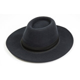 Chapéu Fedora Aba Média Feminino Masculino Preto Top