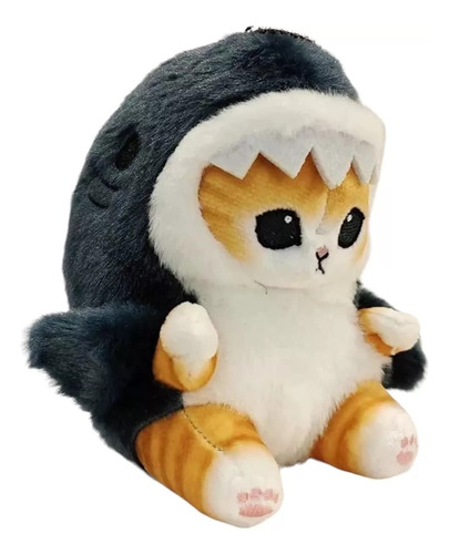 Gato Gatito De Peluche Con Disfraz Tiburón  M289